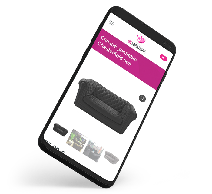 Site internet mobile de ML Locations, client de l'agence digitale Poush