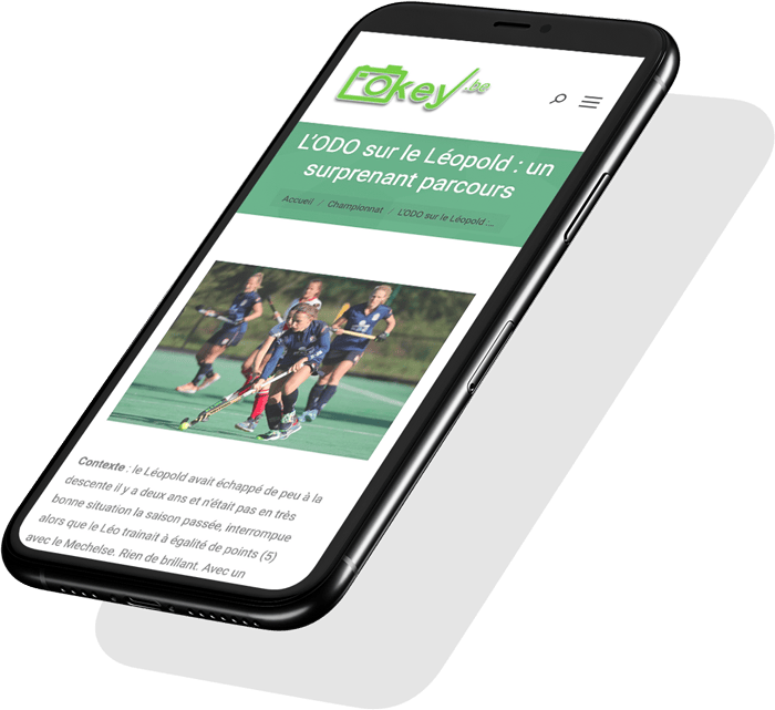 Mockup du site web Okey.be réalisé par l'agence poush