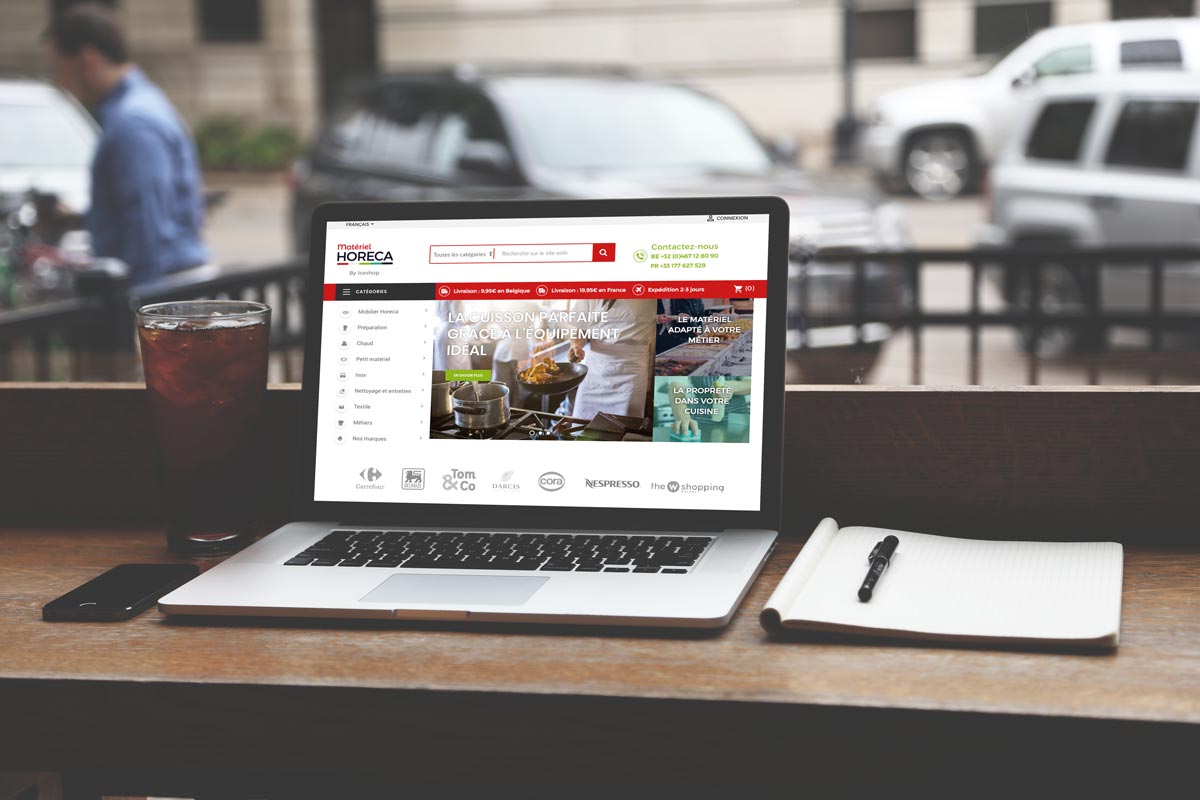 L'agence web Poush a réalisé le site internet e-commerce de Matériel Horeca