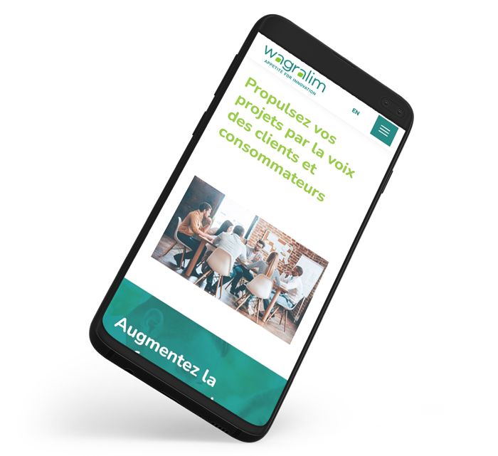 Site internet mobile de Wagralim réalisé par l'agence digitale Poush