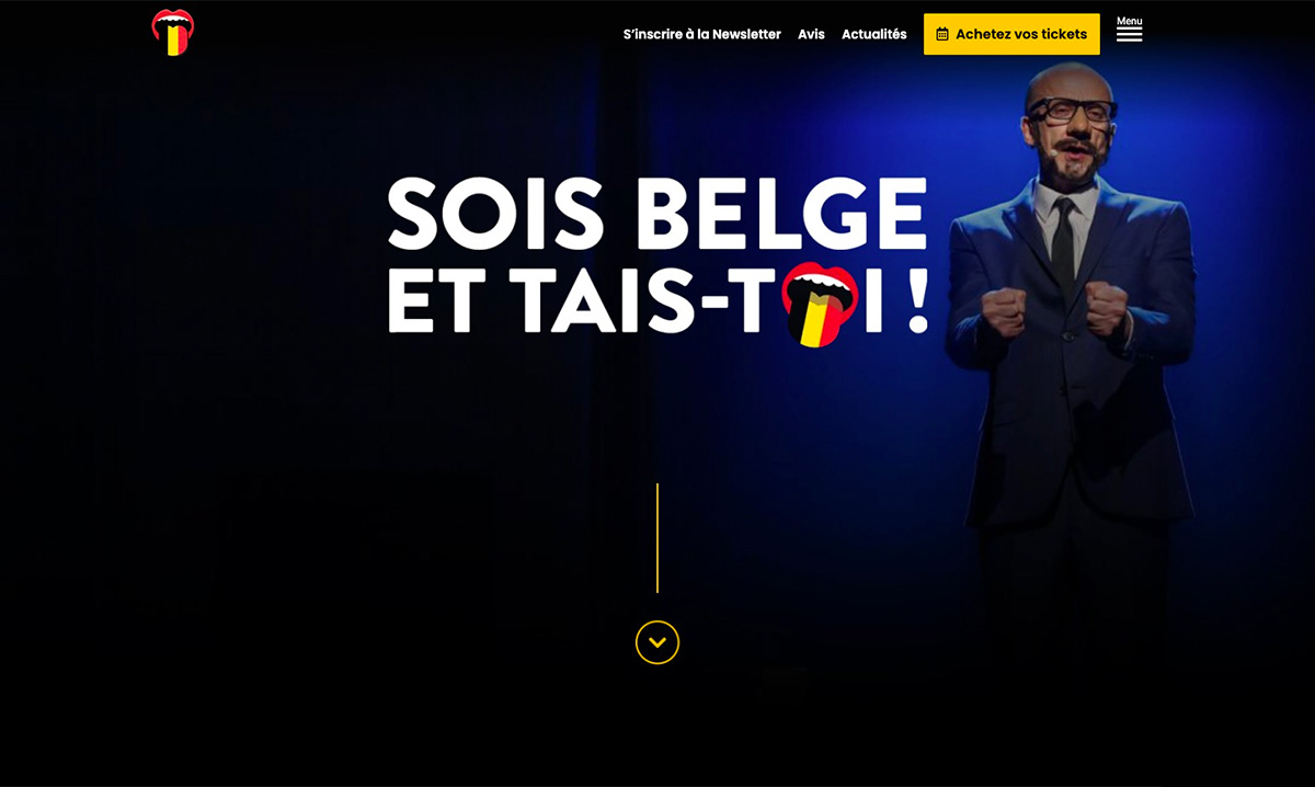 Site web de Sois Belge et tais-toi créé par l'agence digitale Poush