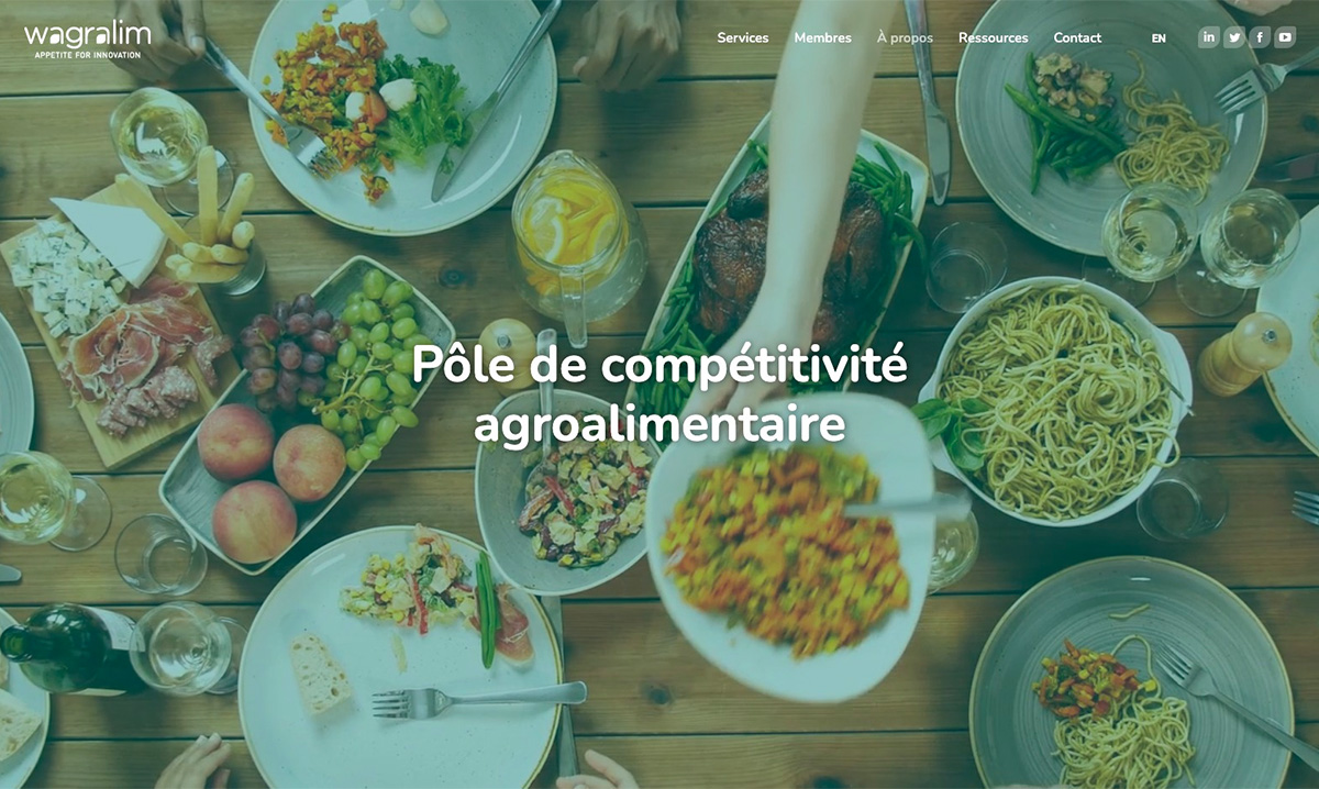Site web de Wagralim créé par l'agence de marketing digital Poush