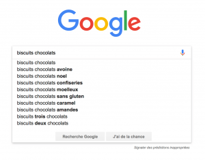 suggestions de recherche google