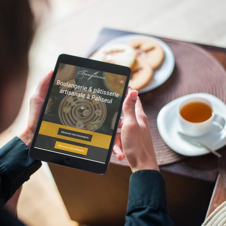 Site web boulangerie Transparence