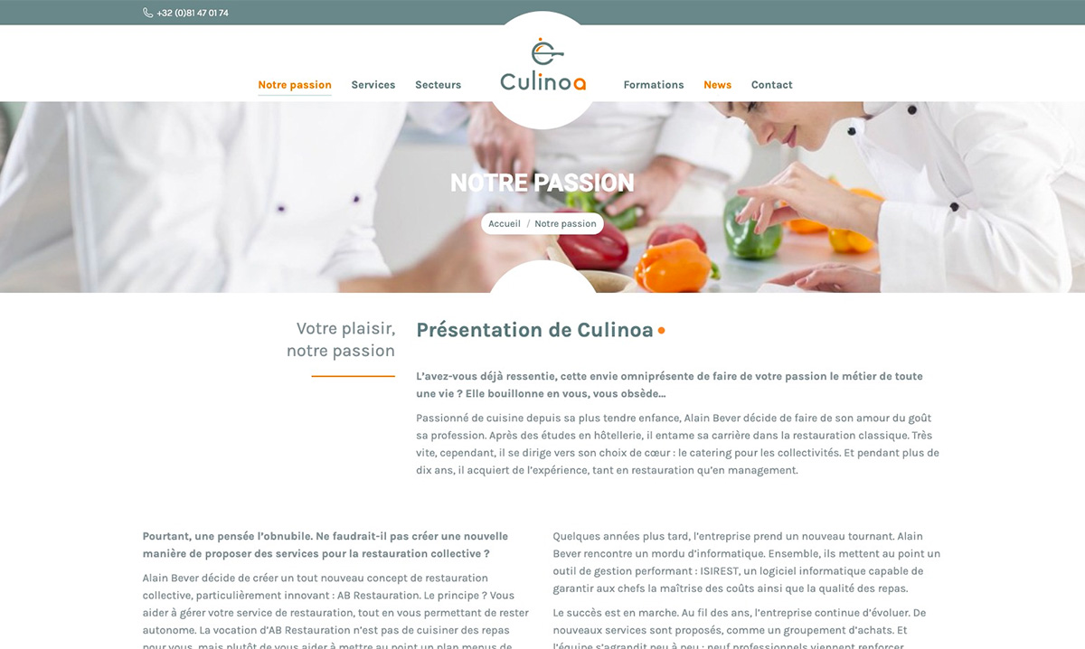 Site web créé par l'agence spécialisée en référencement naturel Poush