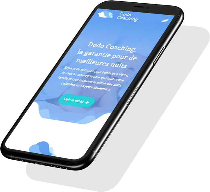 Site web dodo coaching sur mobile