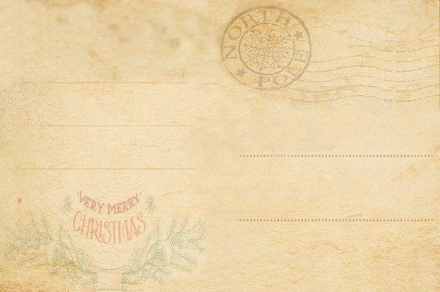 Vieille carte de Noël pour souhaiter ses bons voeux