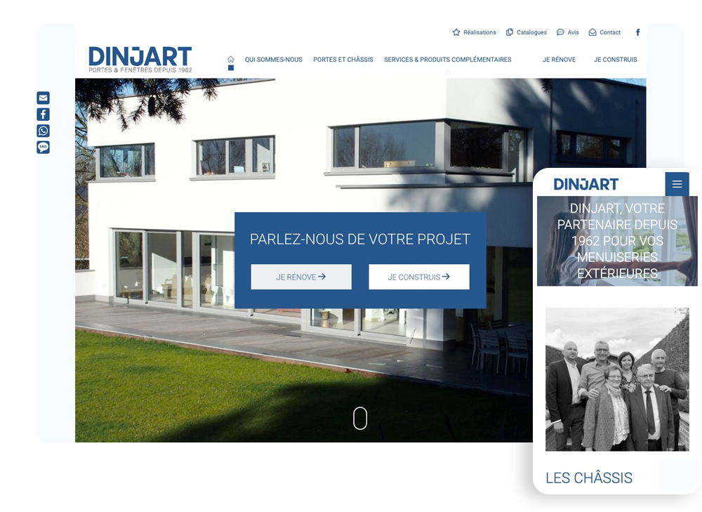 Poush est fier d'avoir amélioré le site web de Dinjart