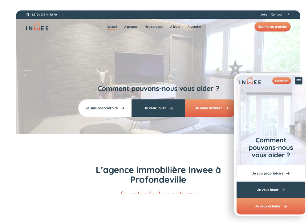 Site internet Inwee créé par l'agence webmarketing poush