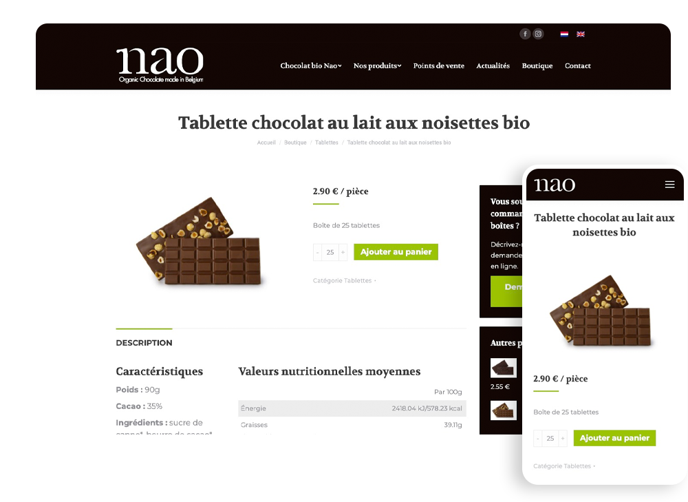 Poush est fier d'avoir fait le site web de Nao