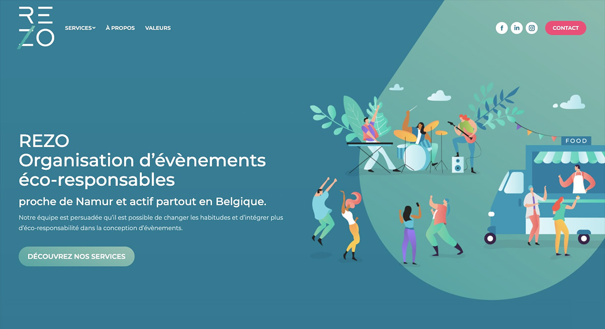 Page d'accueil du site Rezo