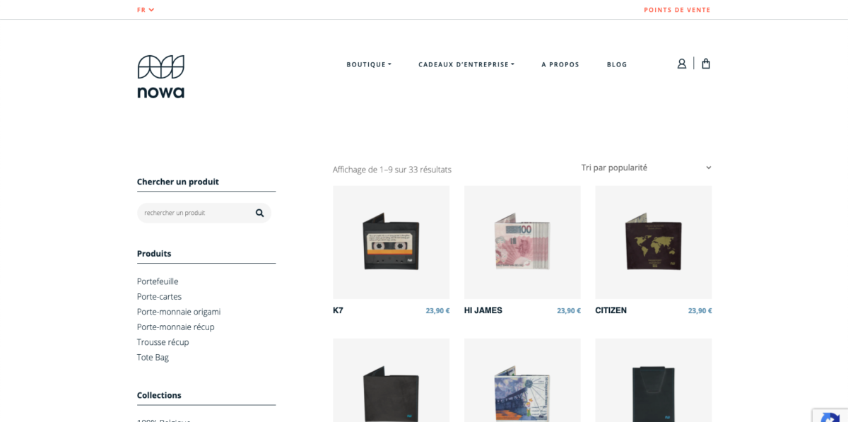 Boutique en ligne de nowa