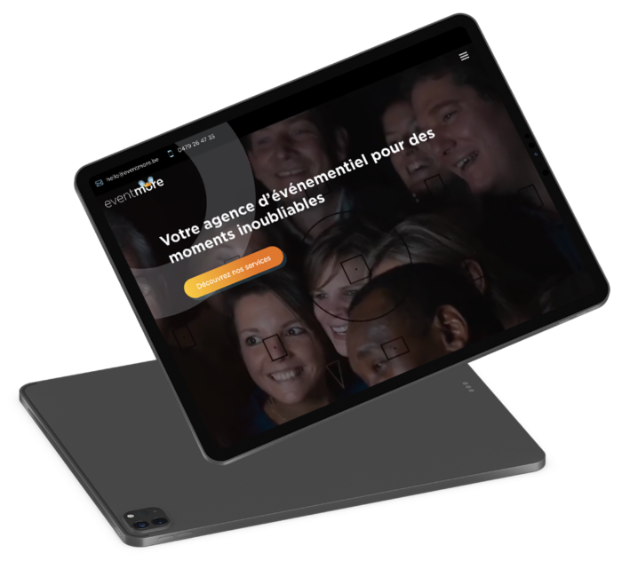Site web Eventmore Ipad