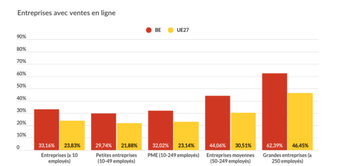 Statistique des entreprises avec vente en ligne
