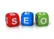 3 dés pour représenter les lettres du SEO
