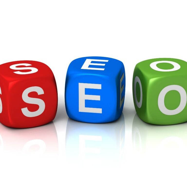 3 dés pour représenter les lettres du SEO